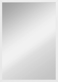 HOMCOM Espelho de Parede Decorativo 50x70 cm Espelho Retangular Espelho de Sala com 4 Ganchos Metálicos Estilo Moderno Branco | Aosom Portugal