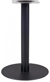 Pernas de Mesa Bar, Restaurante, Café, Esplanada Conjunto de 2 Bases de mesa BOMBAY, tubo redondo, preto, base de aço de 8mm. 45 cms de diâmetro, altu