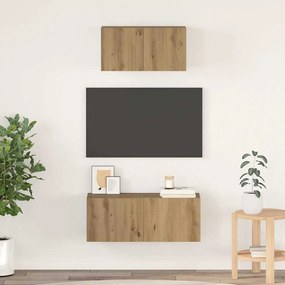 vidaXL Conjunto de Estantes para TV 2 pcs carvalho artisiano