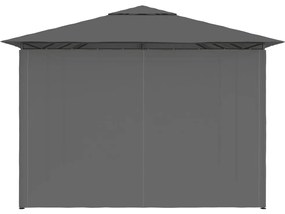 Tenda de jardim com cortinas 4x3 m antracite