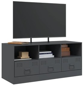 Móvel de TV 99x39x44 cm aço antracite