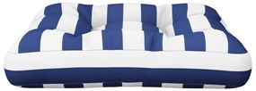Almofadão p/ paletes 60x61,5x10 cm tecido oxford azul/branco