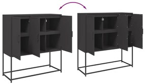 Aparador alto 100,5x39x107 cm aço preto
