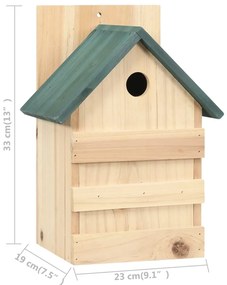 Casas para pássaros 4 pcs 23x19x33 cm madeira de abeto
