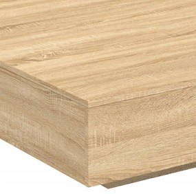 Mesa de centro com luzes LED 100x100x31 cm carvalho sonoma