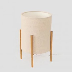 Candeeiro De Mesa Em Tecido Saek Crema - Sklum