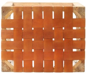 Bancos de bar 2 pcs couro genuíno 60 cm castanho
