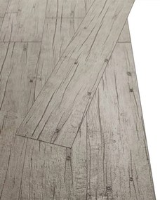 Tábuas soalho não-autoadesivas PVC 4,46 m² 3 mm cinza-claro