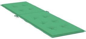 Almofadão para cadeira de terraço (75+105)x50x4 cm verde