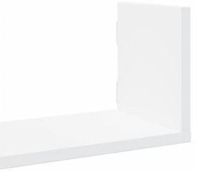 Prateleiras de parede 3 pcs 58x18x18cm derivados madeira branco