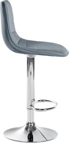 Conjunto de 2 bancos de bar Lex em couro sintético cinzento