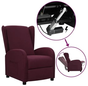 vidaXL Poltrona elevatória tecido roxo