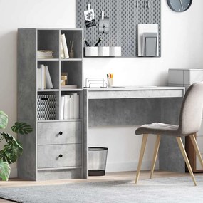 vidaXL Mesa com Armazenamento 2 pcs Cinzento 100 x 40 x 76 cm
