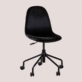 Cadeira De Escritório Em Veludo Glamm Preto - Sklum