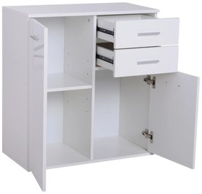 Armário Gabinete Consola Aparador Organizador de armazenamento multiuso para sala de estar com portas e gavetas 71x35x76cm