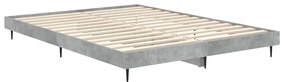 Estrutura de cama 135x190 cm derivados de madeira cinza cimento