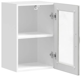 Armário de parede de cozinha porta de vidro Porto cinza betão