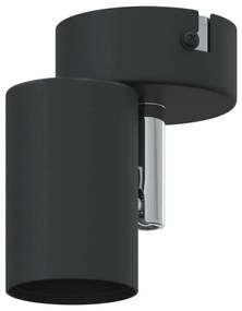 Spotlight de Teto 1 Via Ajustável Preto E27
