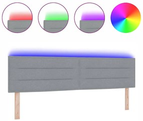 Cabeça de Cama Design de Linhas Cinza Claro 90 cm Tecido