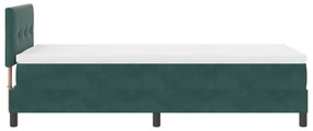 Cama Box da com Colchão Verde Escuro Individual Veludo