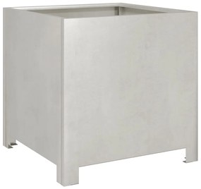 Vaso/floreira de jardim 2 pcs 40x40x40 cm aço inoxidável