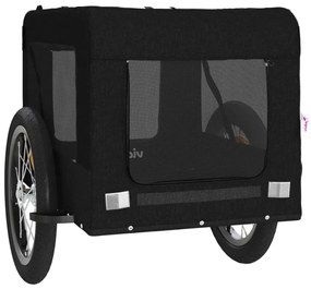 Reboque de bicicleta p/ animais tecido oxford/ferro preto