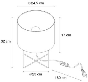 Candeeiro de mesa moderno cinzento - Hina Moderno