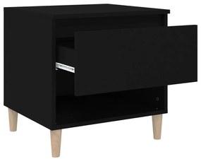 Mesa de cabeceira 50x46x50 cm derivados de madeira preto