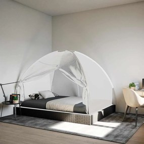vidaXL Rede mosquiteira com portas malha 220 200x150x140 cm branco