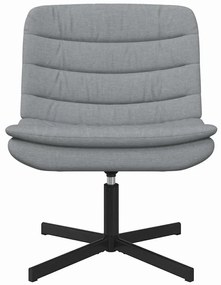 Cadeira Giratória Cinza Claro Tecido Padrão Ergonómica