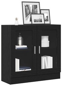 Estante de Livros vidaXL em Preto Carvalho 82,5x30,5x80 cm em Madeira