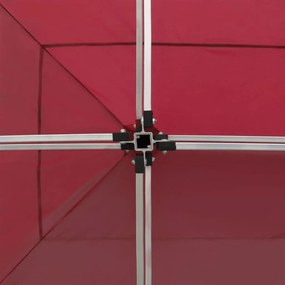 Tenda dobrável prof. para festas alumínio 6x3 m vermelho tinto