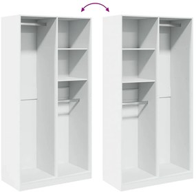 Roupeiro 100x50x200 cm contraplacado branco