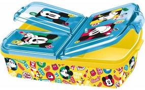 Lancheira com Compartimentos Mickey Mouse Fun-Tastic 19,5 x 16,5 x 6,7 cm Polipropileno