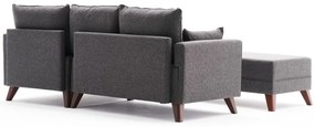 Sofá-Cama de Canto Bella – Antracite – 205x85x81 cm