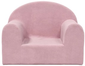 Sofá infantil pelúcia macia rosa