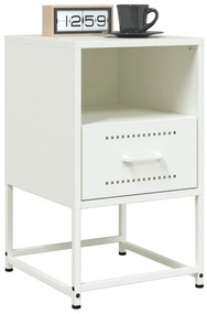 Mesa de cabeceira 36x39x60,5 cm aço branco