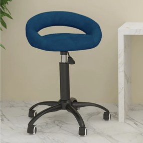 vidaXL Cadeira de escritório giratória veludo azul