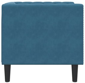 Sofá chesterfield veludo azul