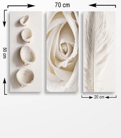 Quadro Decorativo MDF0086 – Multicolor – 20 x 50 cm (Conjunto de 3 Peç