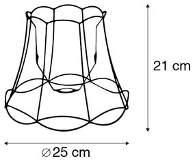 Abajur de metal preto 25/21 - Estrutura Granny Retro