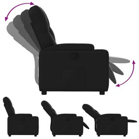 Poltrona reclinável couro artificial preto