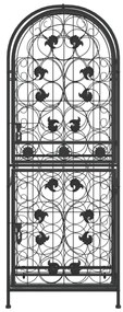 Garrafeira para 41 garrafas 45x36x120 cm ferro forjado preto