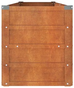 Canteiro de jardim 160x40x45 cm aço corten cor enferrujado