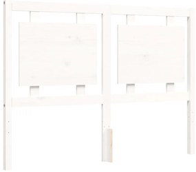 Cama sem colchão 120x200 cm madeira de pinho maciça branco