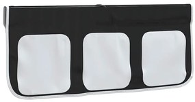 Cortinas para cama elevada poliéster branco e preto