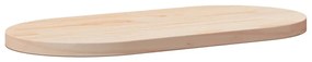 Tampo de mesa oval 80x40x2,5 cm madeira de pinho maciça