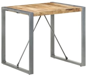 Mesa de jantar 80x80x75 cm madeira de mangueira áspera