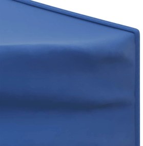 Tenda para festas dobrável com paredes laterais 3x3 m azul