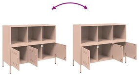Aparador 100,5x39x79 cm aço rosa